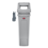 Collecteur Rubbermaid pour station de recyclage Slim Jim Kit starter gris