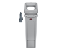 Collecteur Rubbermaid pour station de recyclage Slim Jim Kit starter gris