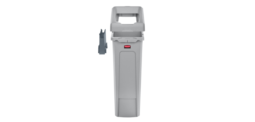 Collecteur Rubbermaid pour station de recyclage Slim Jim Kit starter gris