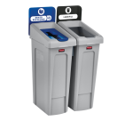 Collecteur Rubbermaid pour station de recyclage Slim Jim Kit starter gris