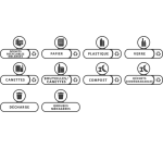 Rubbermaid Label Kit for Slim Jim Recycling Station French 10 Pieces