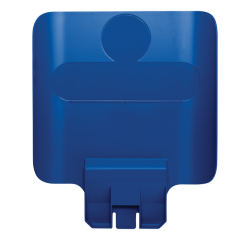 Panneau de communication Rubbermaid pour station de recyclage Slim Jim bleu