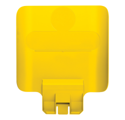 Paneel Rubbermaid Slim Jim Recyclestation voor label geel