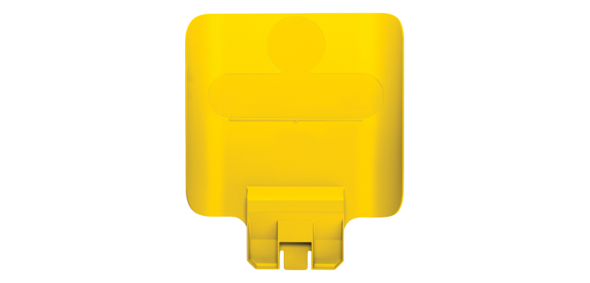 Rubbermaid Communication Panel for Yellow Slim Jim Recycling Station