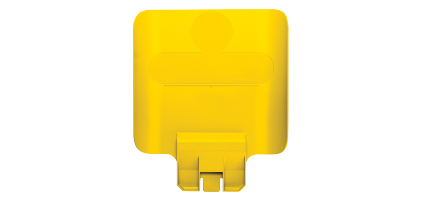 Rubbermaid Communication Panel for Yellow Slim Jim Recycling Station