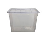 Whitefurze Spacemaster boîte de rangement 64 litre, paquet de 3 pièces, transparent