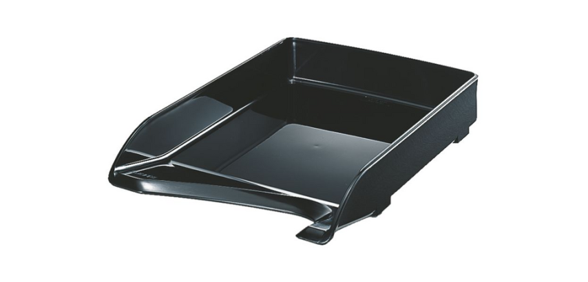Leitz 5220 black plastic letter tray