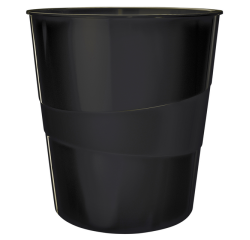 Corbeille à papier Leitz WOW 15 litres noir