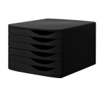 Module à tiroirs Djois Re-Solution 6 tiroirs fermés noir