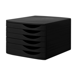 Module à tiroirs Djois Re-Solution 6 tiroirs fermés noir