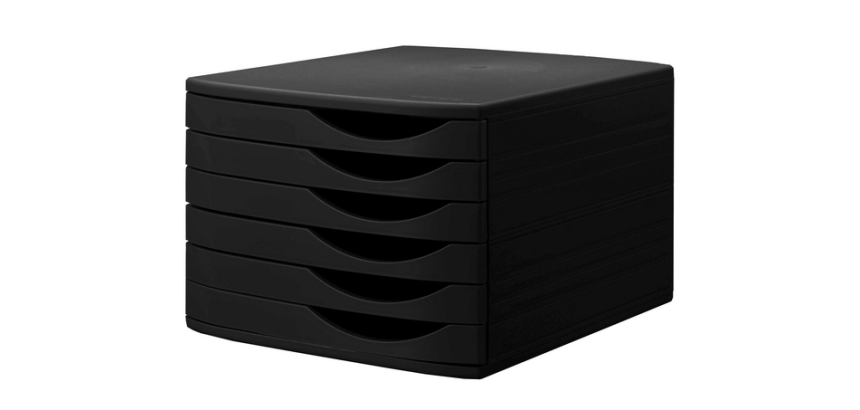 Module à tiroirs Djois Re-Solution 6 tiroirs fermés noir
