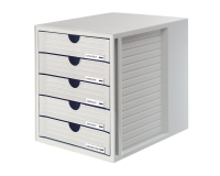 Module de classement SYSTEMBOX, 5 tiroirs, gris clair