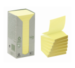 Bloc-mémos Post-it Z-Notes R330-1T 76x76mm recyclé jaune 16 pièces