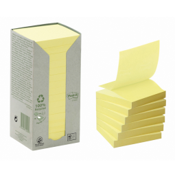 Bloc-mémos 3M Post-it Z-Notes R330 76x76mm recyclé jaune