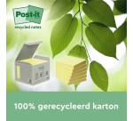 Bloc-mémos Post-it Z-Notes R330-1T 76x76mm recyclé jaune 16 pièces
