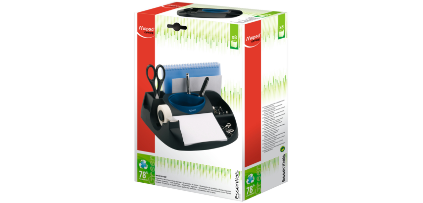 Organiseur bureau Maped Essentials Green Maxi 8 compartiments noir