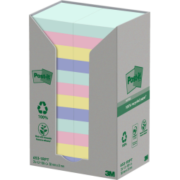 Memoblok Post-it 653-RPT 38x51mm rainbow pastel