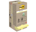 Memoblok Post-it 654 76x76mm recycled pastel geel 16 stuks