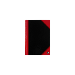 Cahier de notes Bantex noir/rouge A6 ligné 70g 96 feuilles