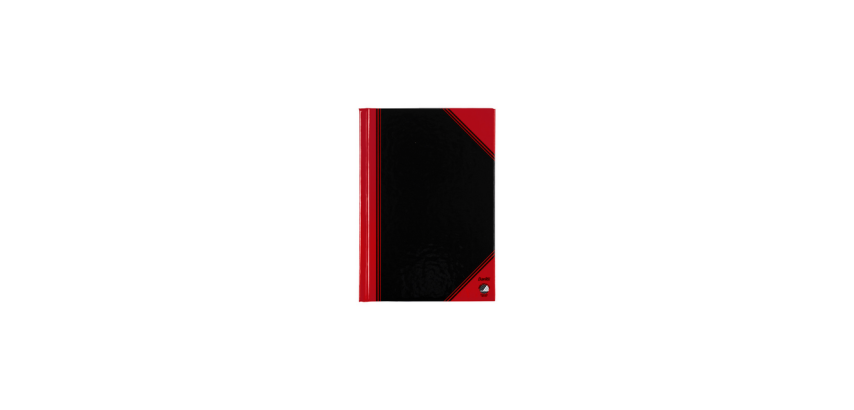 Notitieboek Bantex zwart/rood A6 lijn 70gr 96vel