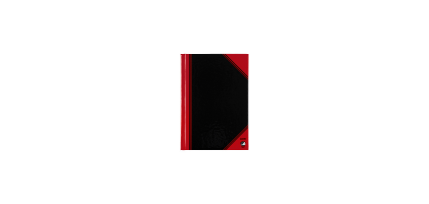 Cahier de notes Bantex noir/rouge A6 ligné 70g 96 feuilles