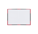 Cahier de notes Bantex noir/rouge A6 ligné 70g 96 feuilles