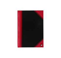 Cahier de notes Bantex noir/rouge A5 ligné 70g 96 feuilles