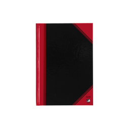 Cahier de notes Bantex noir/rouge A5 ligné 70g 96 feuilles