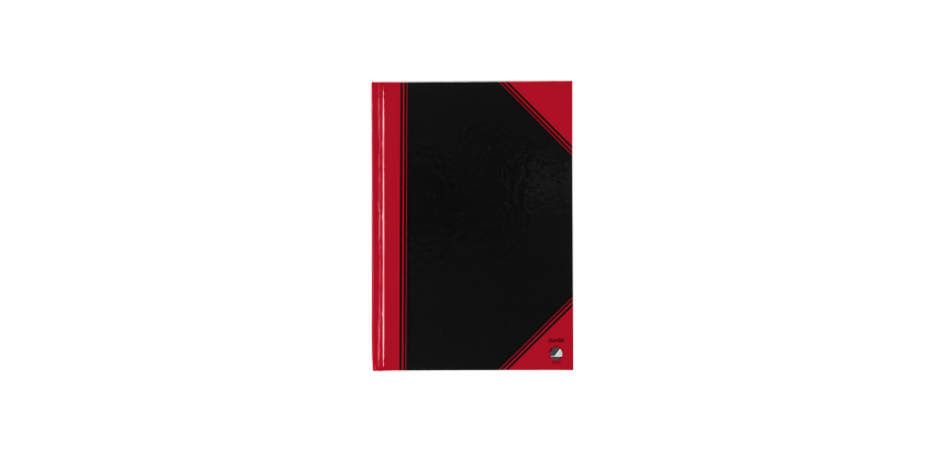 Notitieboek Bantex zwart/rood A5 lijn 70gr 96vel