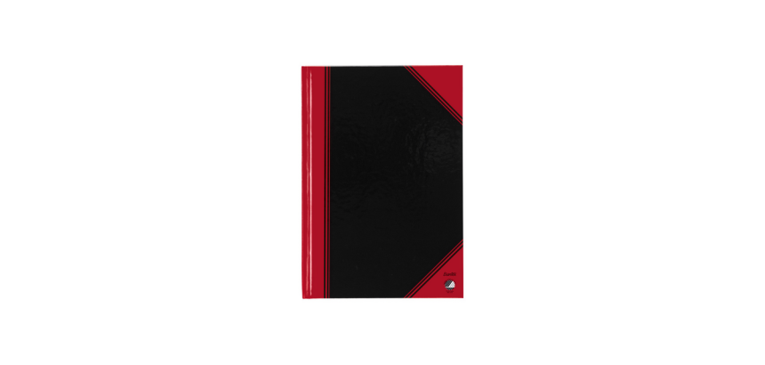 Cahier de notes Bantex noir/rouge A5 ligné 70g 96 feuilles
