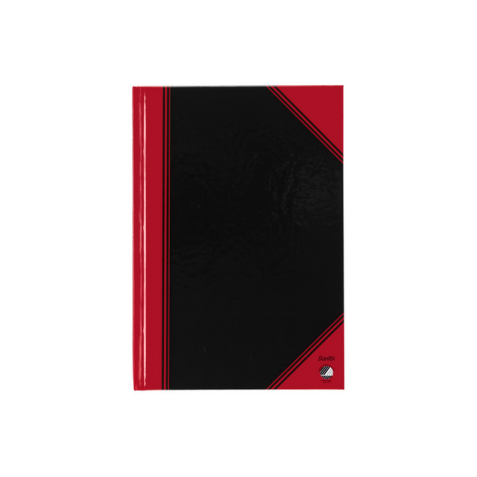 Cahier de notes Bantex noir/rouge A5 ligné 70g 96 feuilles