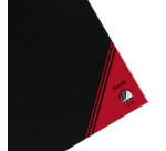 Cahier de notes Bantex noir/rouge A5 ligné 70g 96 feuilles