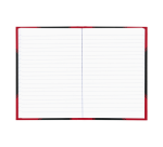 Cahier de notes Bantex noir/rouge A5 ligné 70g 96 feuilles