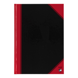 Cahier de notes Bantex noir/rouge A4 ligné 70g 96 feuilles