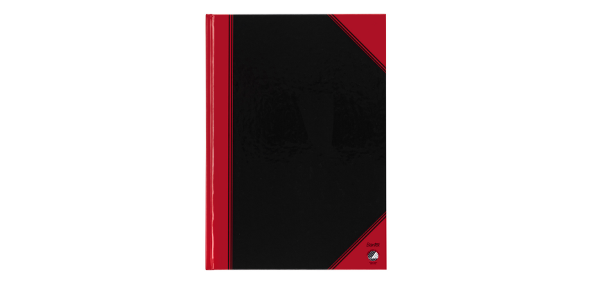Bantex black/red notebook A4 lined 70g 96 sheets