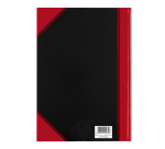 Cahier de notes Bantex noir/rouge A4 ligné 70g 96 feuilles
