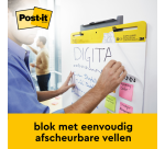 Meeting chart Post-it 566 Super Sticky 50.8x58.4cm wit incl Command bevestigingsstrip 2 stuks