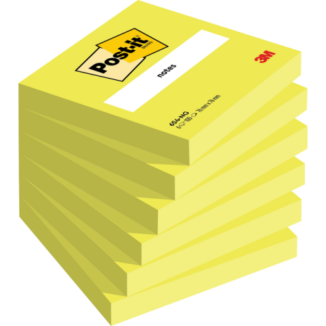 Memoblok Post-it 654 76x76mm neon groen