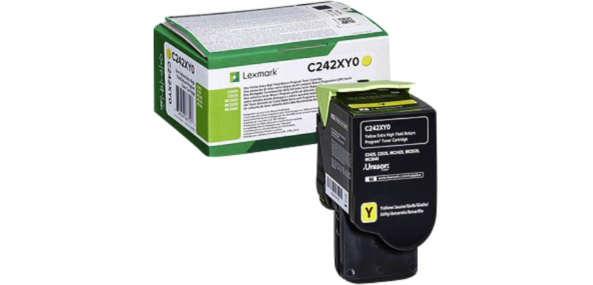 Lexmark C242XY0 toner cartridge 1 pc(s) Original Yellow