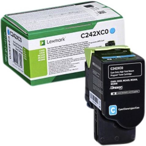 Lexmark - Extra High Capacity - cyan - original - toner cartridge - LCCP, LRP