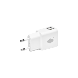 Chargeur Green Mouse USB-A 2 ports 2.4A blanc