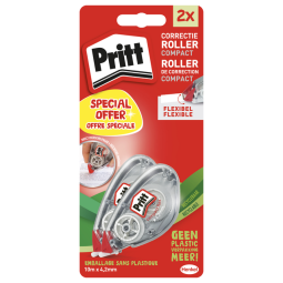 Correctieroller Pritt 4.2mmx10m compact flex blister à 2 stuks