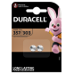 Pile bouton Duracell 2x 357/303 oxyde d'argent Ø11,6mm 2 pièces