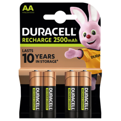 Pile rechargeable Duracell 4x AA 2500mAh Ultra