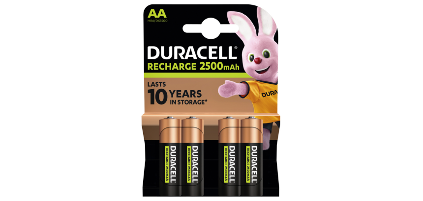 Batterij oplaadbaar Duracell 4x AA 2500mAh Ultra