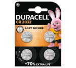 Blister de 4 piles lithium Duracell CR2032