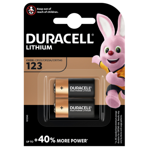 Pile Duracell 2x CR123 High Power lithium