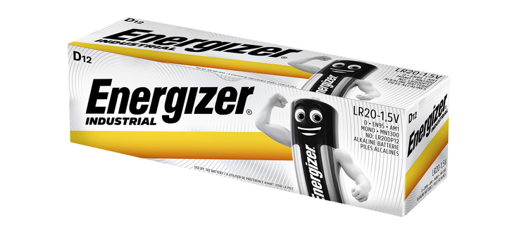 Pile Energizer Industrial D alcaline boite 12 pièces