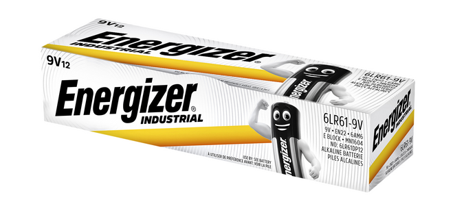 Pile Energizer Industrial 9Volt alcaline boîte 12 pièces
