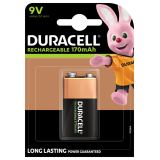 Pile rechargeable Duracell 1x 9V 170mAh Plus